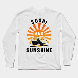 Sushi and Sunshine Sunset Beach - Summer Food Long Sleeve T-Shirt